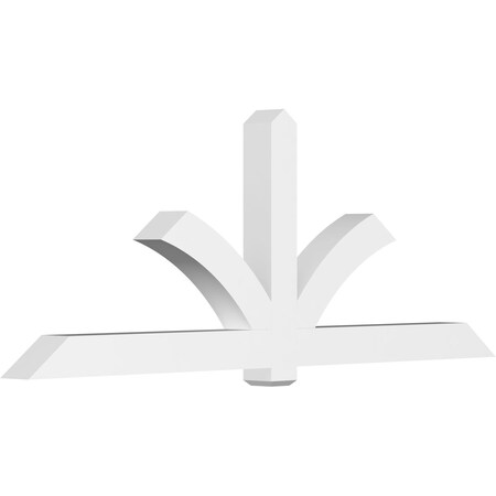 Ekena Millwork Redmond Architectural Grade PVC Gable Bracket, 108"W x 40 1/2"H x 6"D x 6"F, 9/12 Pitch GBP108X41X0606RED00